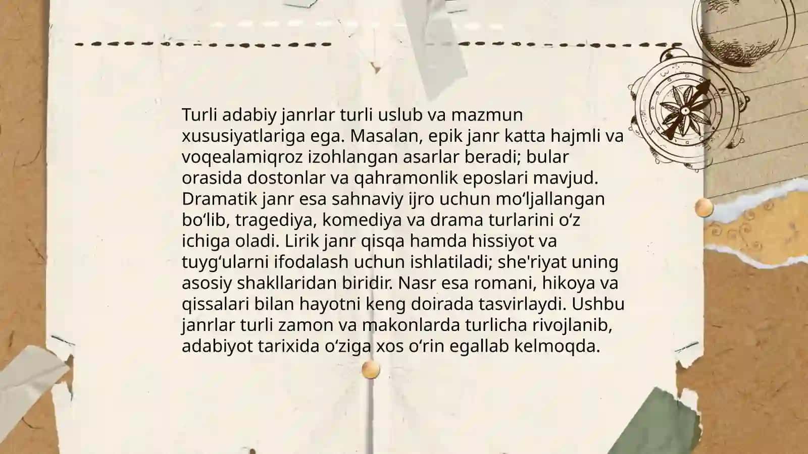 Adabiyotda tur va tur mezonlari 4
