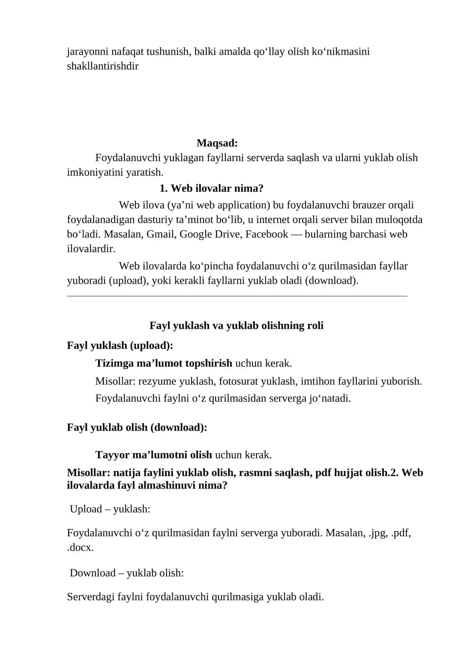 Veb ilovalarda fayllarni yuklash va yuklab olish 4