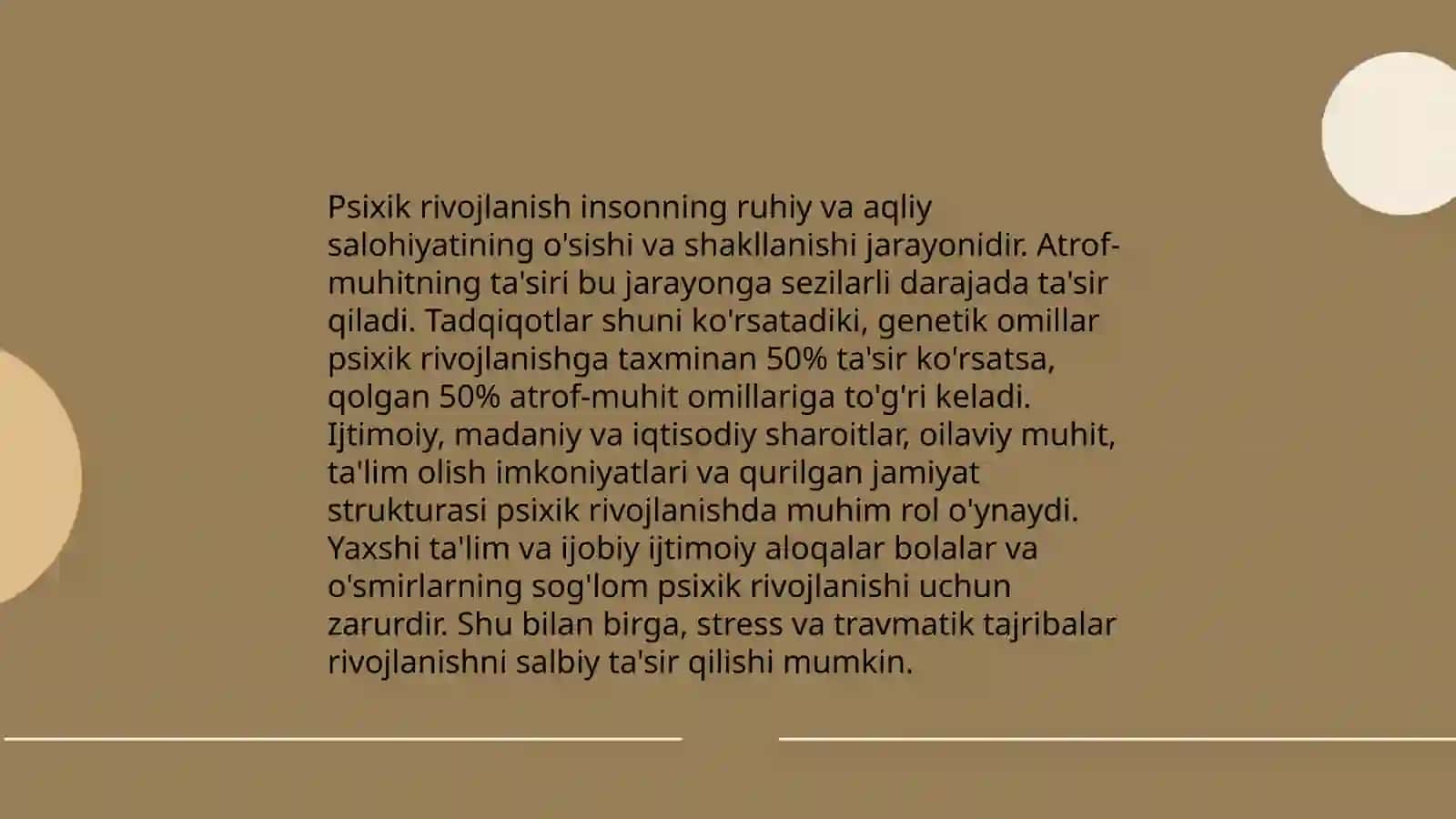 Psixik rivojlanishning asosiy qonuniyatlari 4