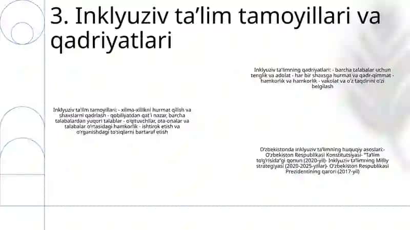 Òzbekistonda Inklyuziv Talimning Meyoriy Huquqiy Baxasini Tahlil Qilish 4