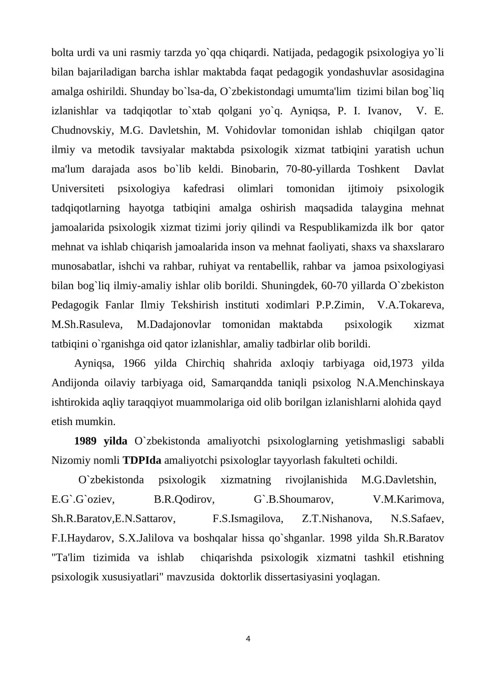 Psixologik xizmat faoliyatining yoʻnalishlari 4