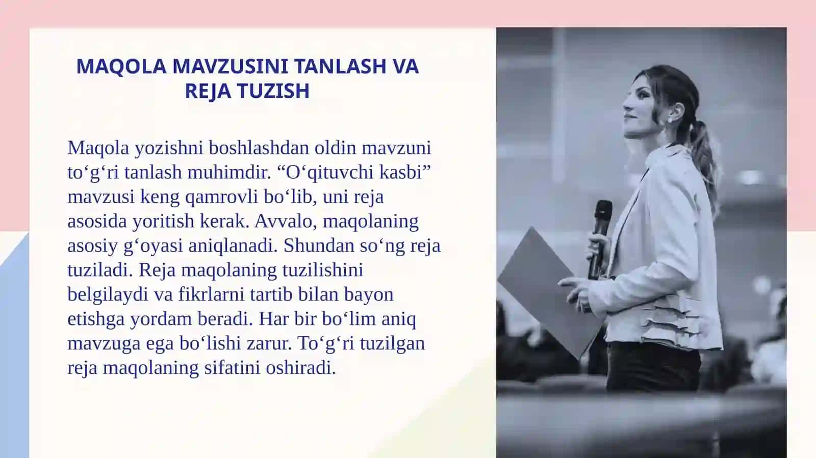 O'qituvchi kasbi mavzusida maqola yozish 4