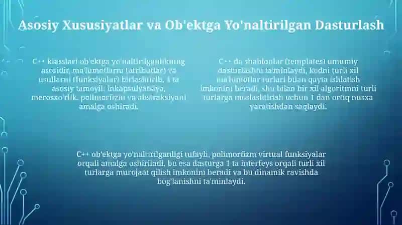 C++ dasturida ishlash va uning tarixi 4