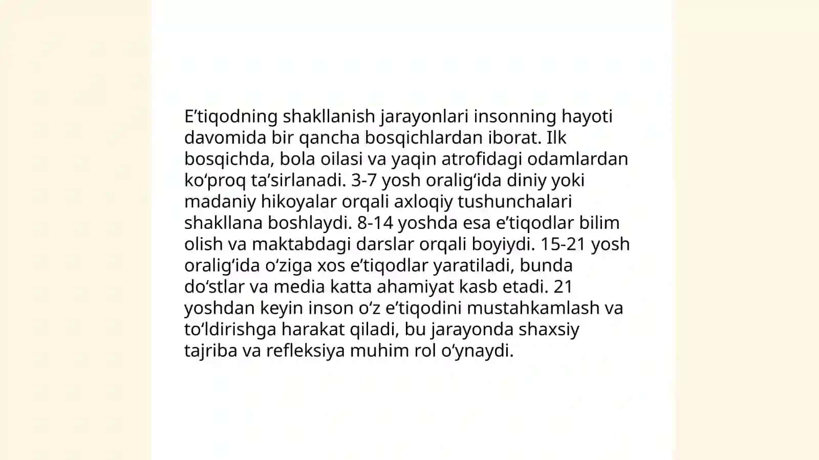 Dalillash va ishonch- eʼtiqodning shakllanish jarayoni 4