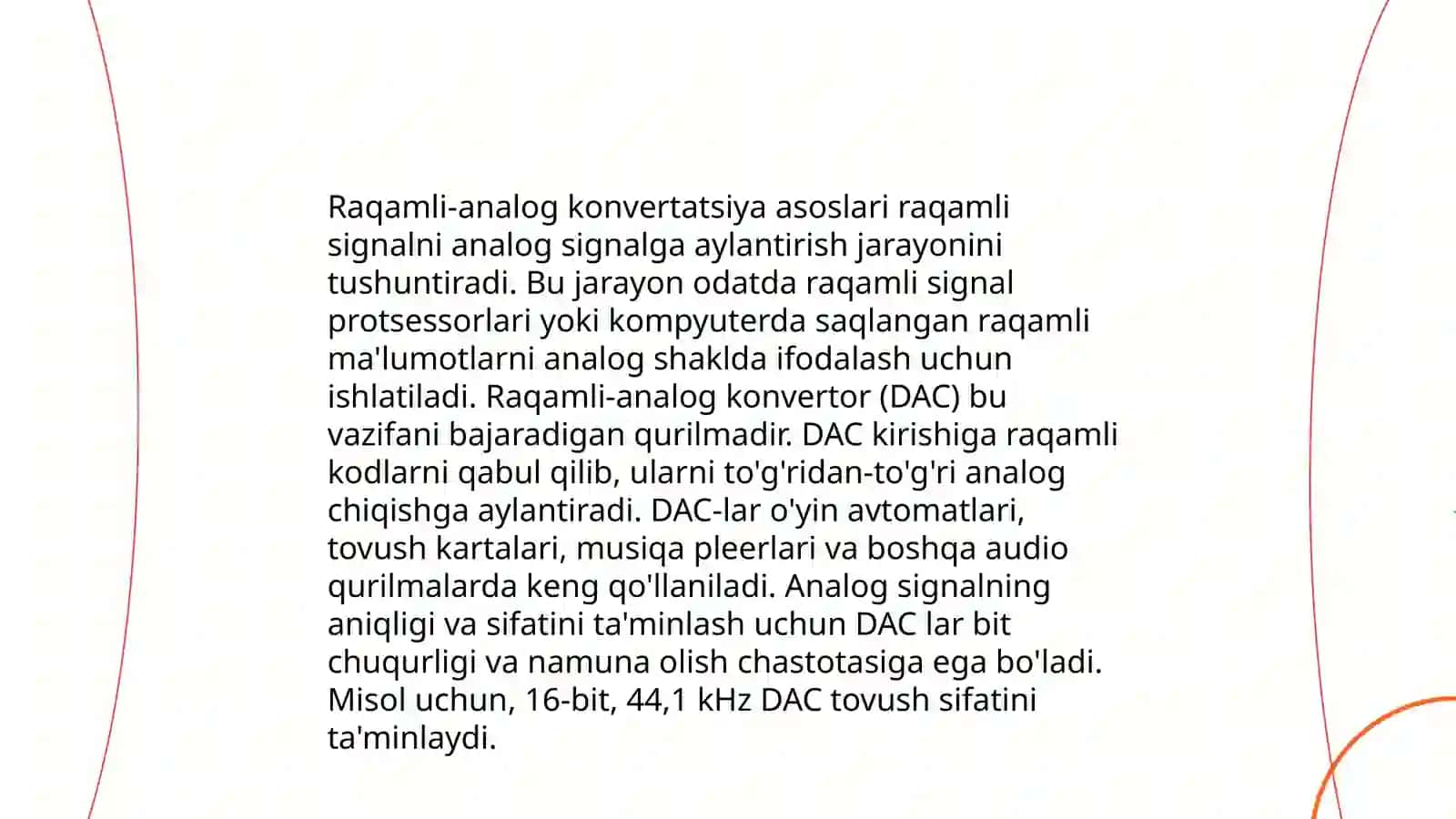 Analog-raqamli (ADC) va raqamli-analog (DAC) konvertorlar 4
