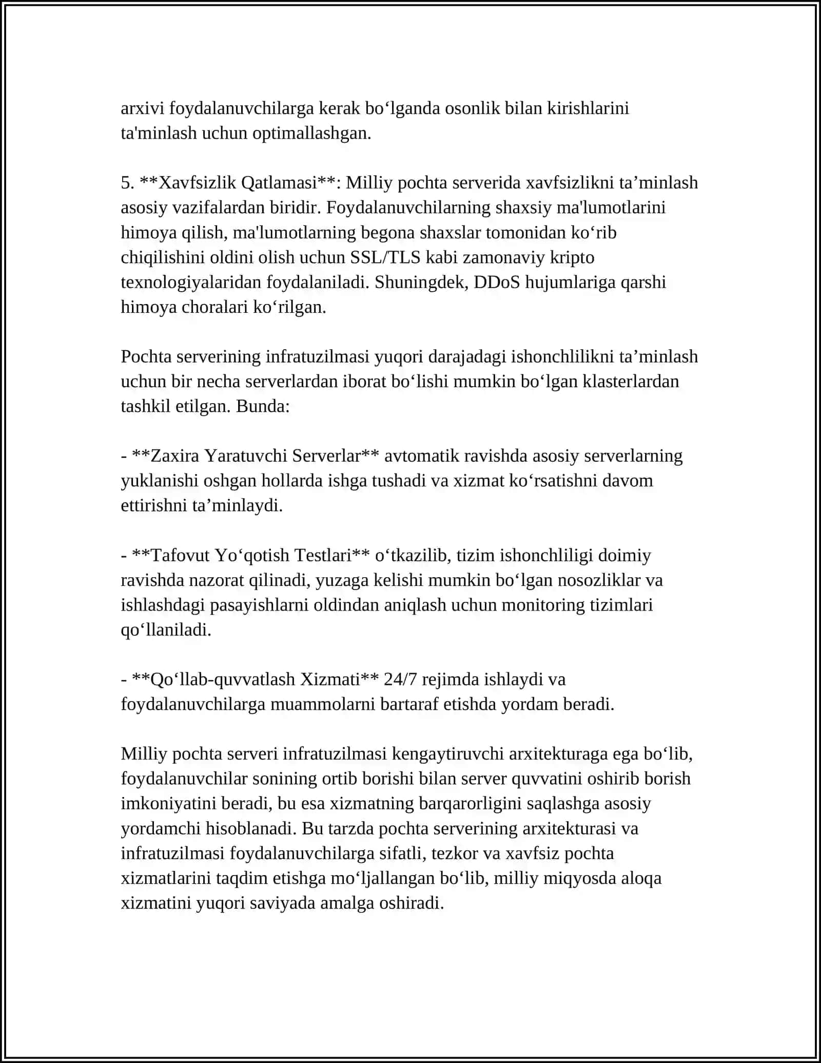 MILLIY POCHTA SERVERDA ISHLASH TEXNOLOGIYASI 4