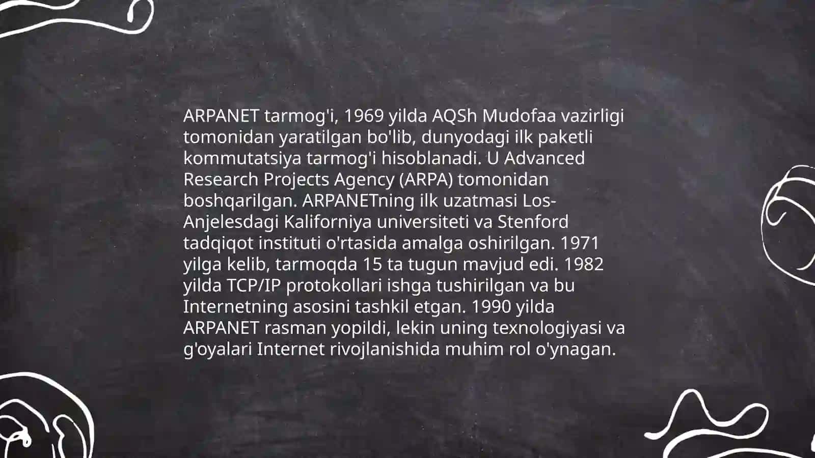 Internet tizimi va uning kelib chiqish tarixi 4