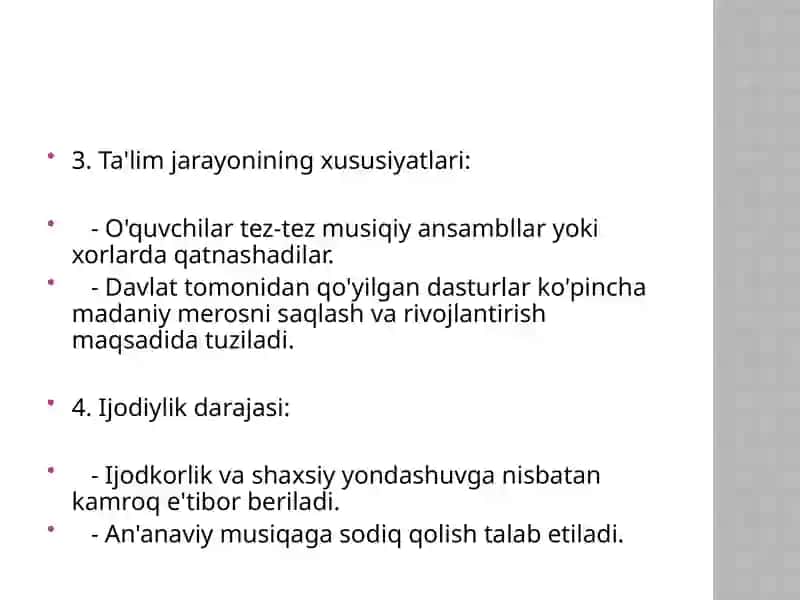 Musiqamashg‘ulotlari, maqsad va vazifalari 4