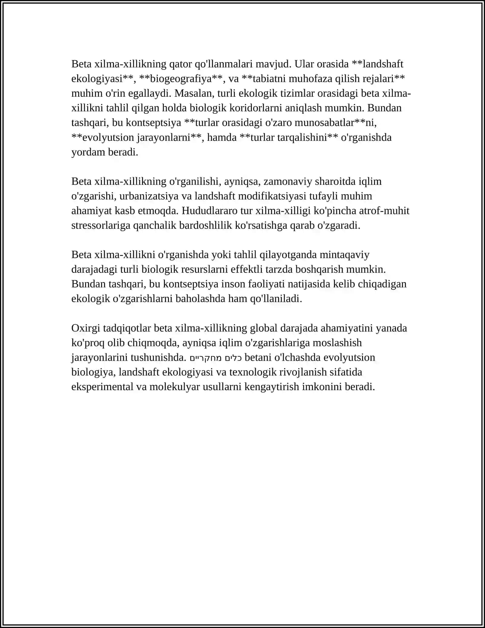 BETA XILMA XILLIKNI O'RGANISH VA QIYOSIY TAHLIL QILISH 4