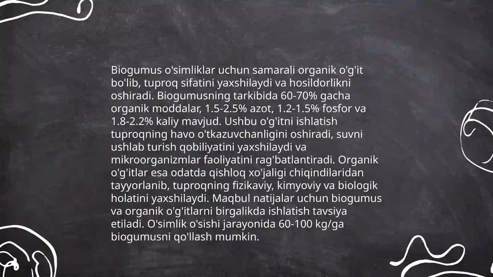 O'g'itlar yordamida yer unumdorligini oshirishning zamonaviy usullari 4