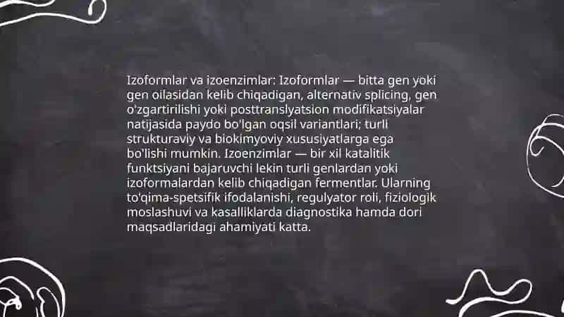 Oqsillarning koʻp shaklliligi, ahamiyati 4