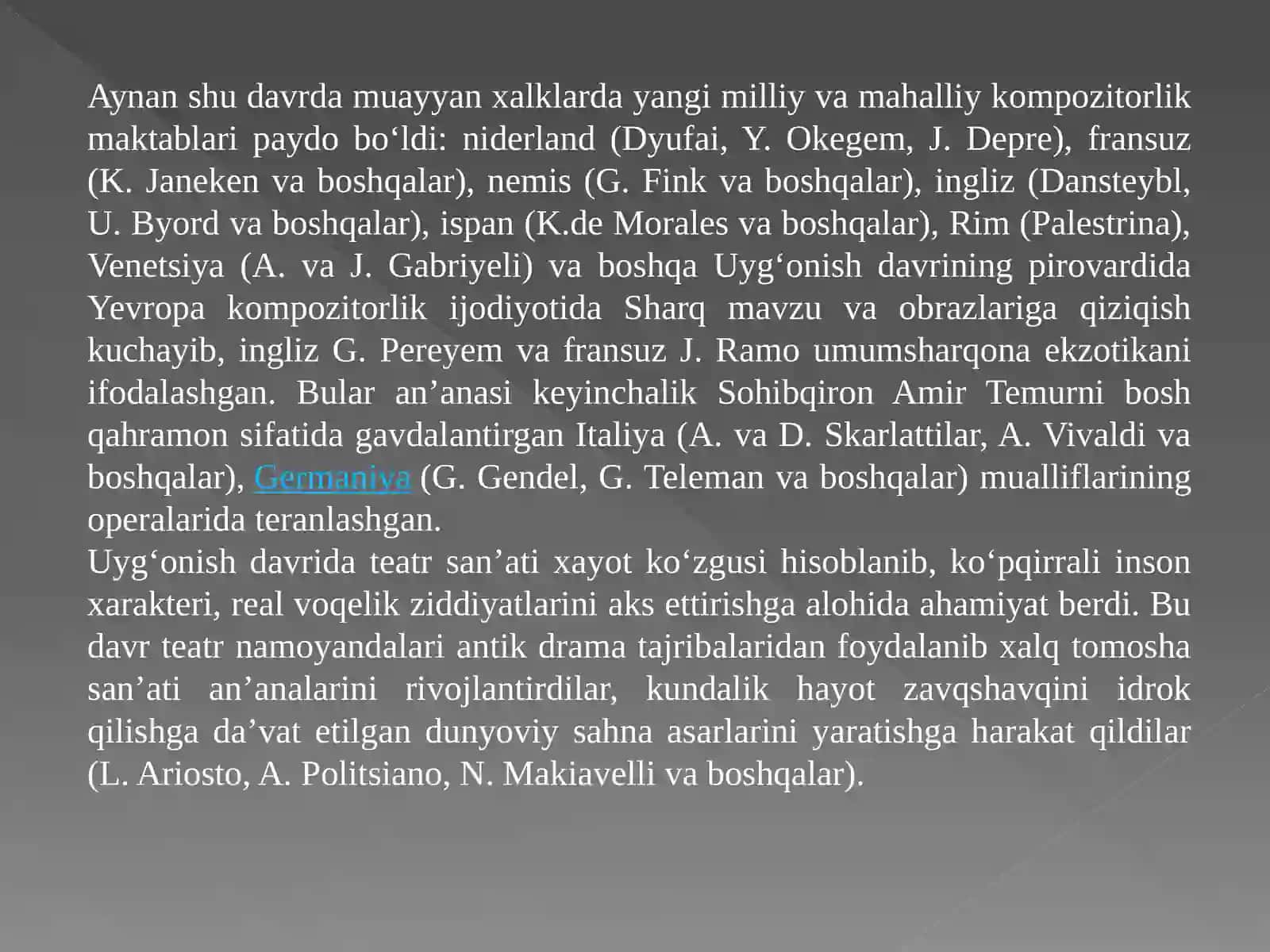 G‘arbiy Yevropada Uyg‘onish davri. XIV-XVI asrlar Yevropada ilmiy bilimlar rivojida yangi davr 4