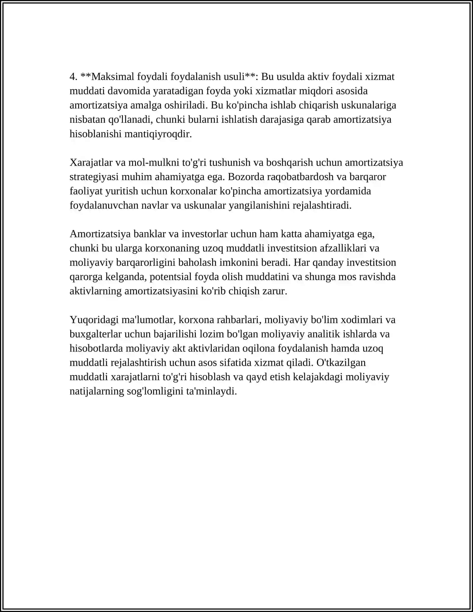 QISQA VA UZOQ MUDDATLI XARAJATLAR 4