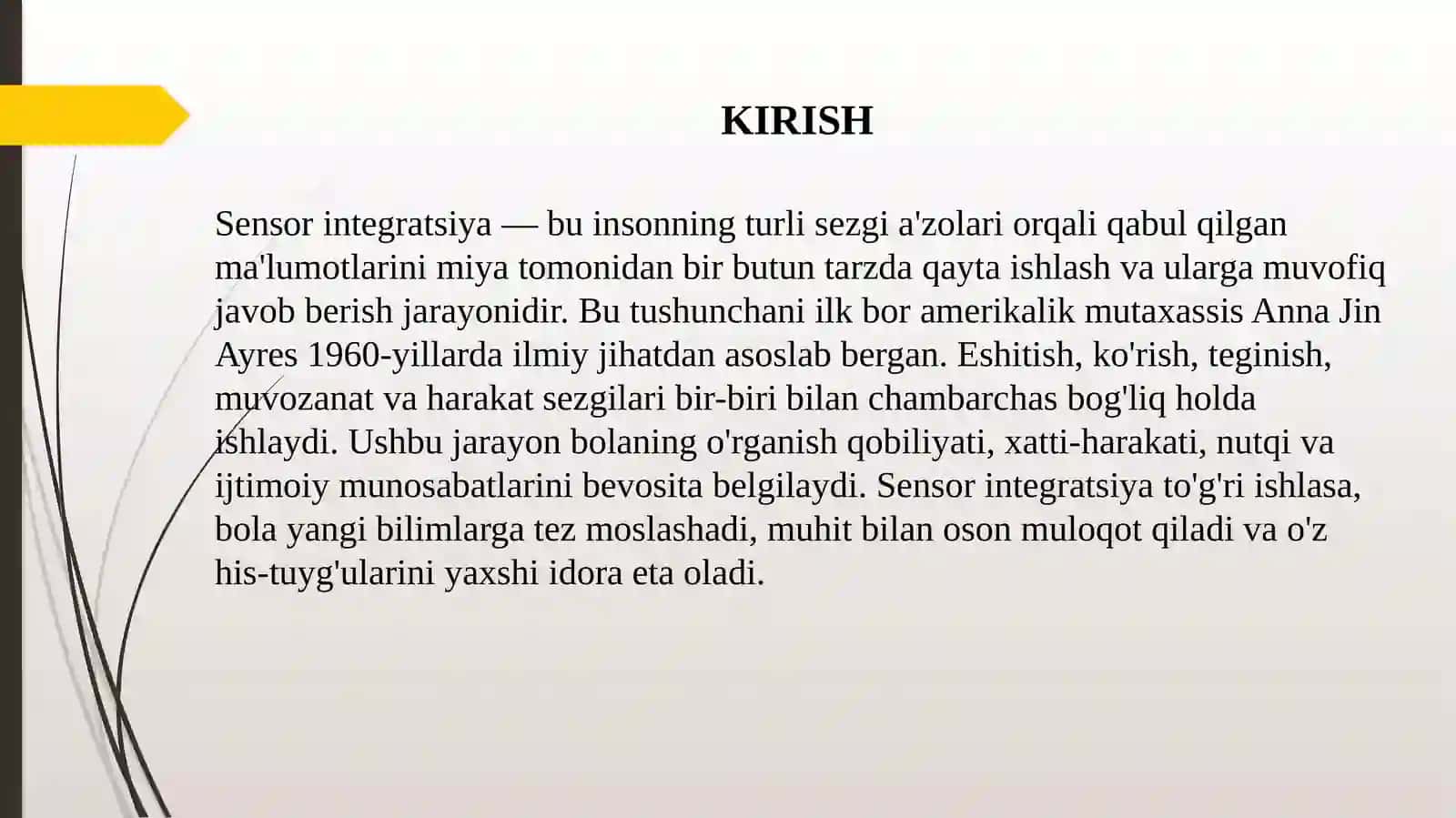 ESHITISHDA NUQSONI BO'LGAN BOLALAR TA'LIM-TARBIYA TIZIMIDA SENSOR INTEGRATSIYA ISHLARINING SAMARALI USULLARI 4