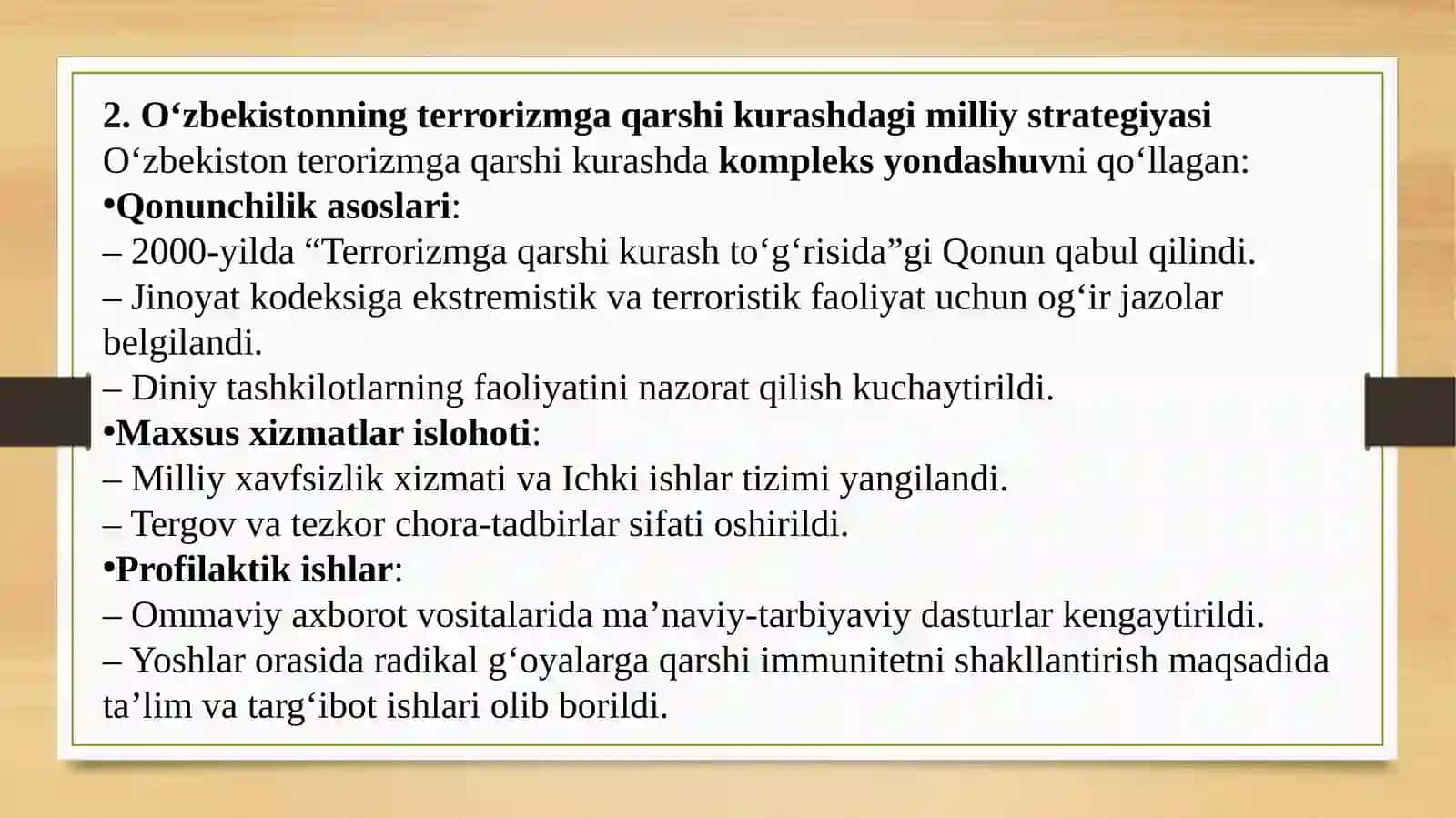 O‘zbekistonning terrorizmga qarshi kurash tajribasi 4