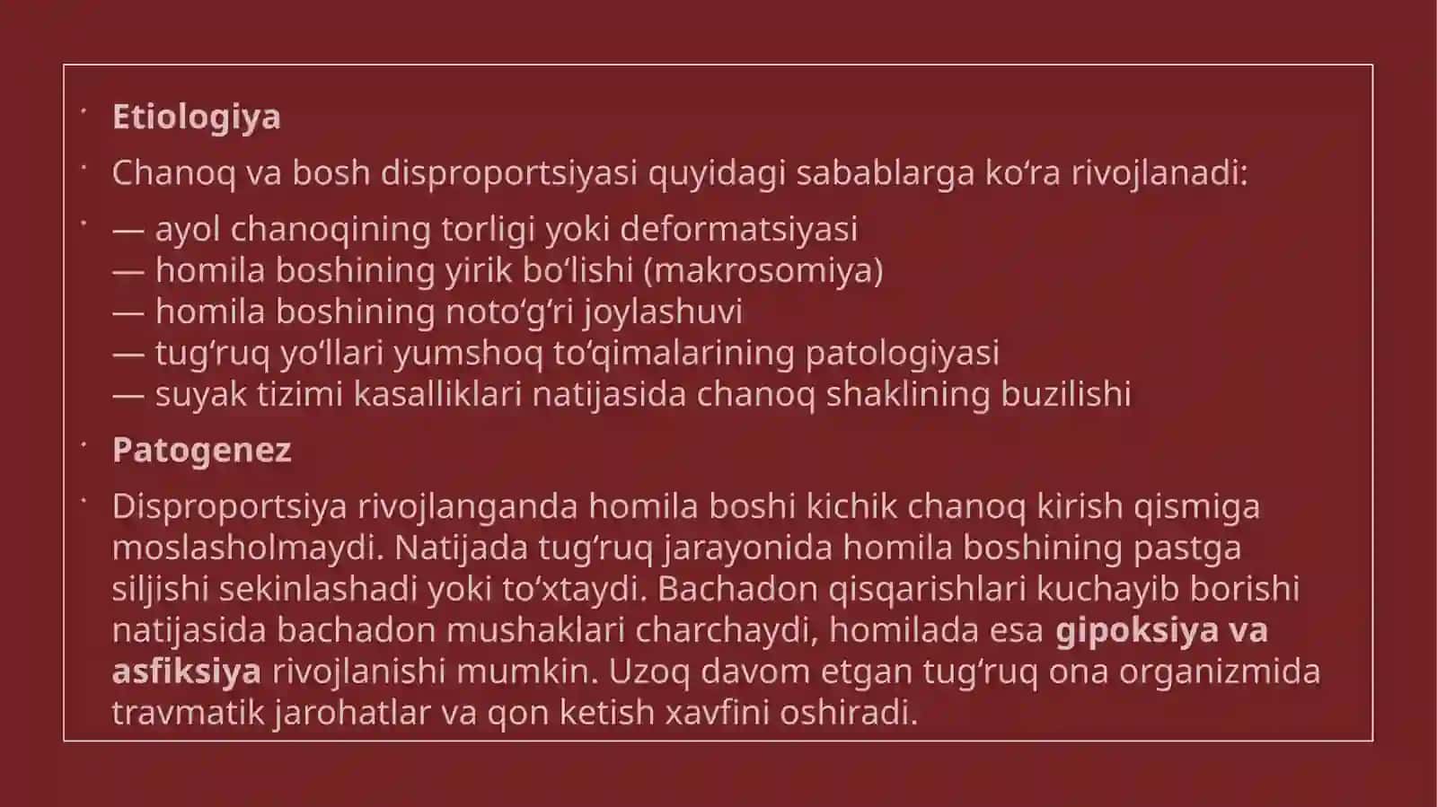 Tug‘ruqda chanoq va homila bosh disproportsiyasi 4