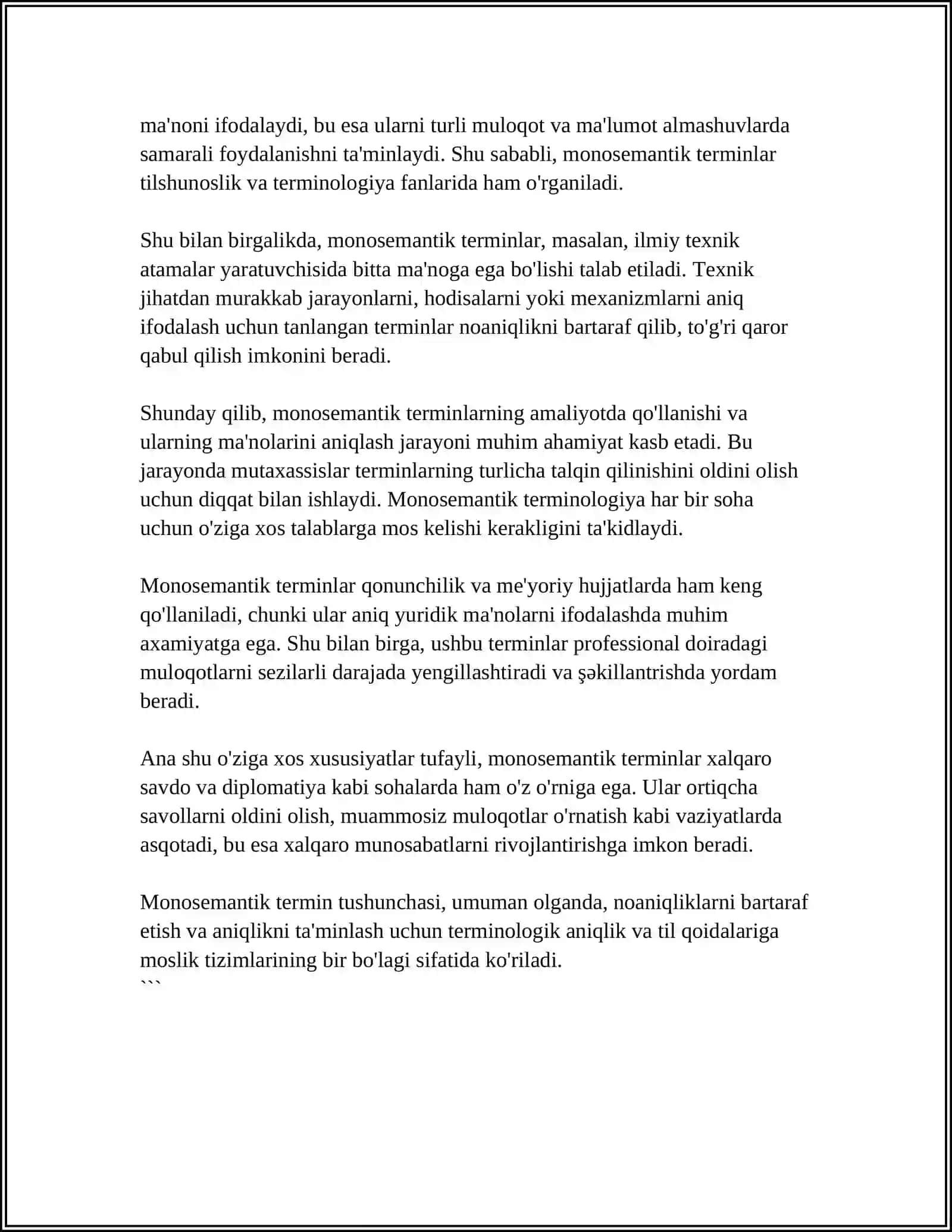 TERMINLARNING MONOSEMANTIK XARAKTERI 4