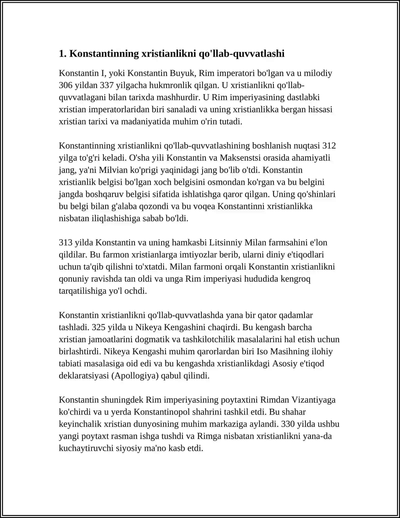 “IMPERATOR KONSTANTINNING ISLOHOTLARI VA ULARNING RIM IMPERIYASI KUCHAYISHIGA TA’SIRI” 4