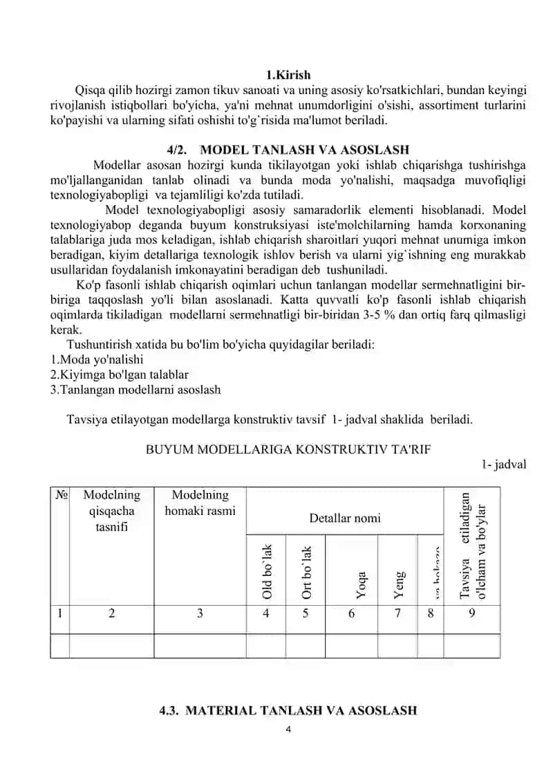 KURS  LOYIHASINI BAJARISH bo'yicha uslubiy ko'rsatma 4