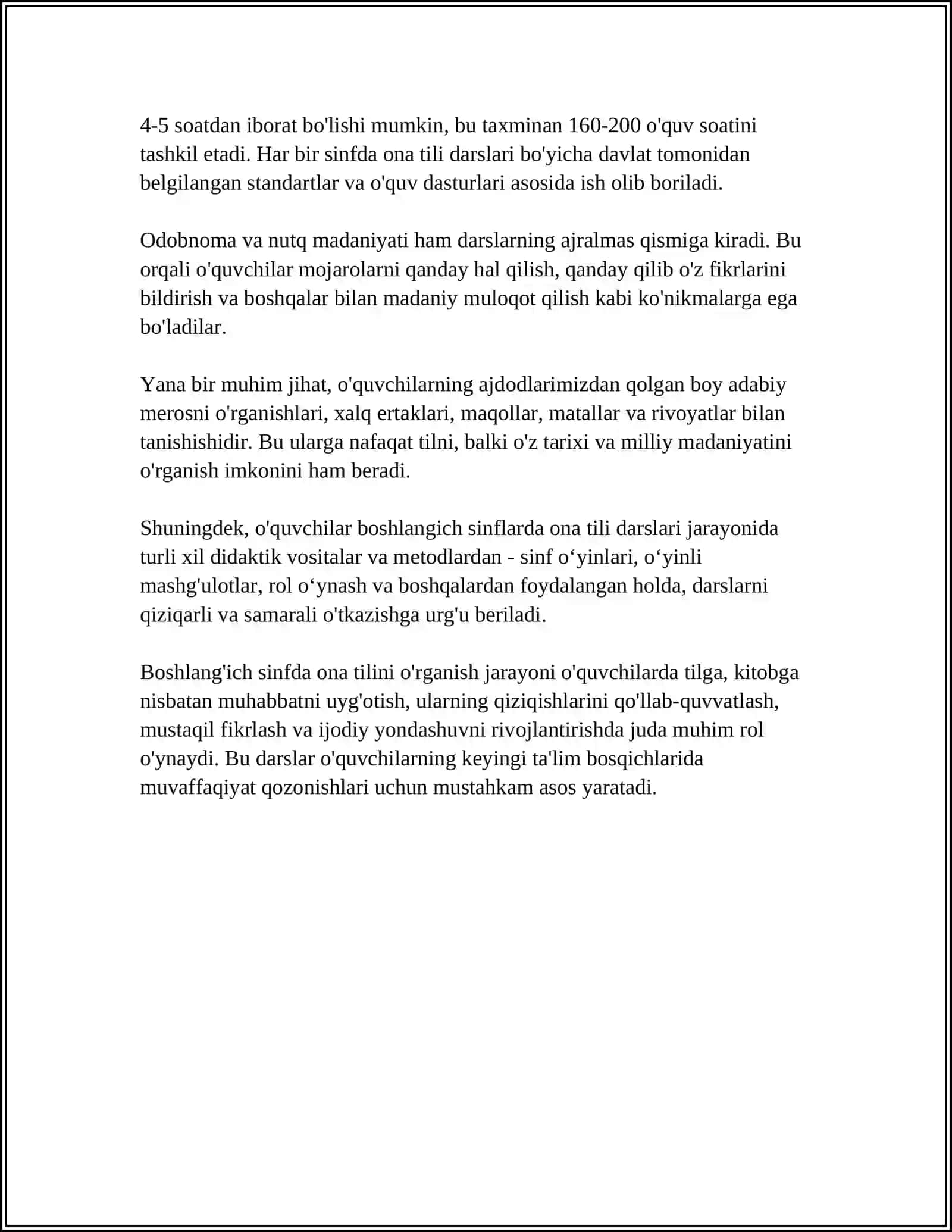 BOSHLANGʻICH SINFLARDA ONA TILI DARSLARIDA SOʻZ TARKIBI VA YASALISHINI OʻRGANISH METODIKASI 4