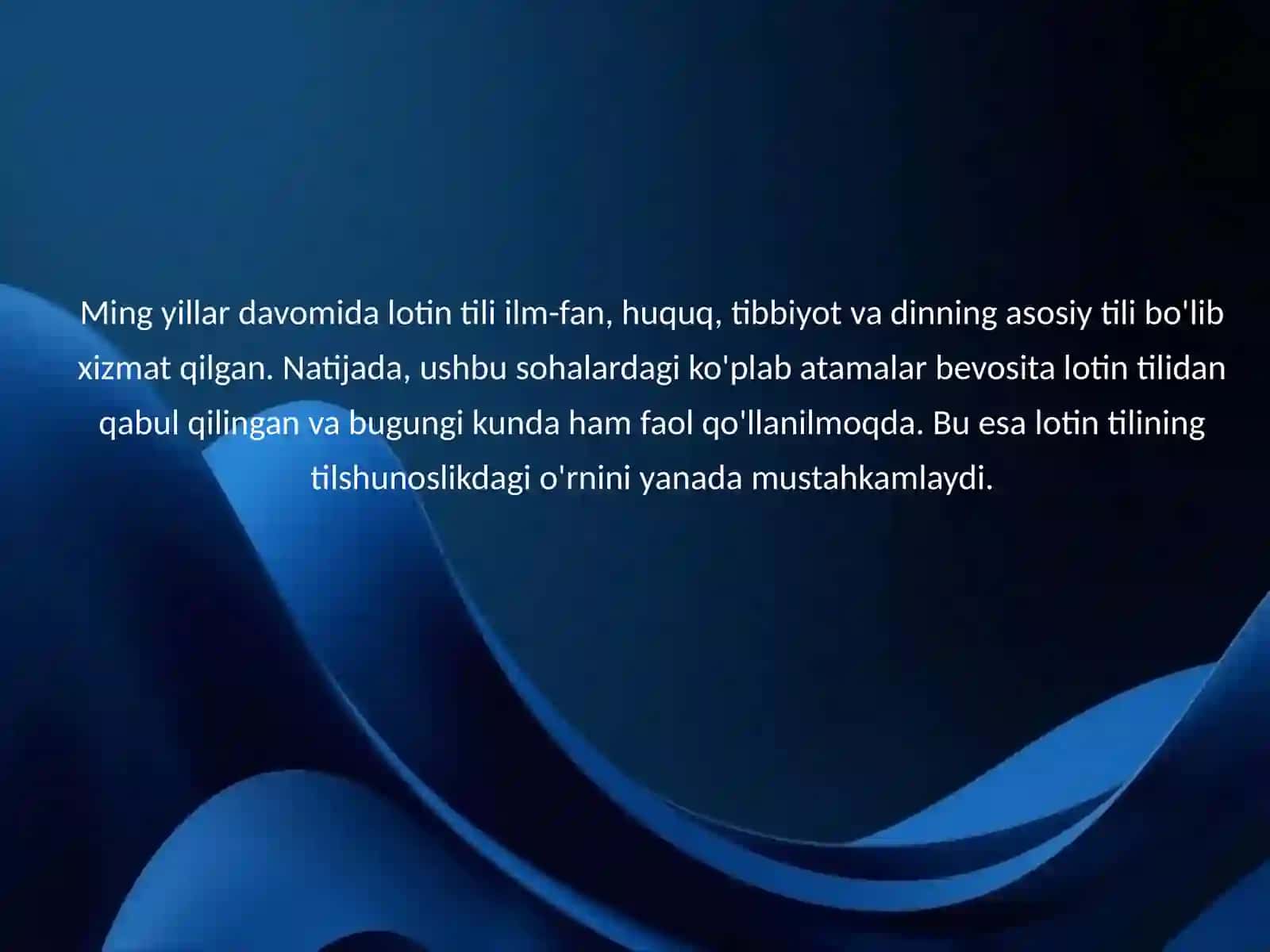 Zamonaviy tillarda lotinshunoslik 4