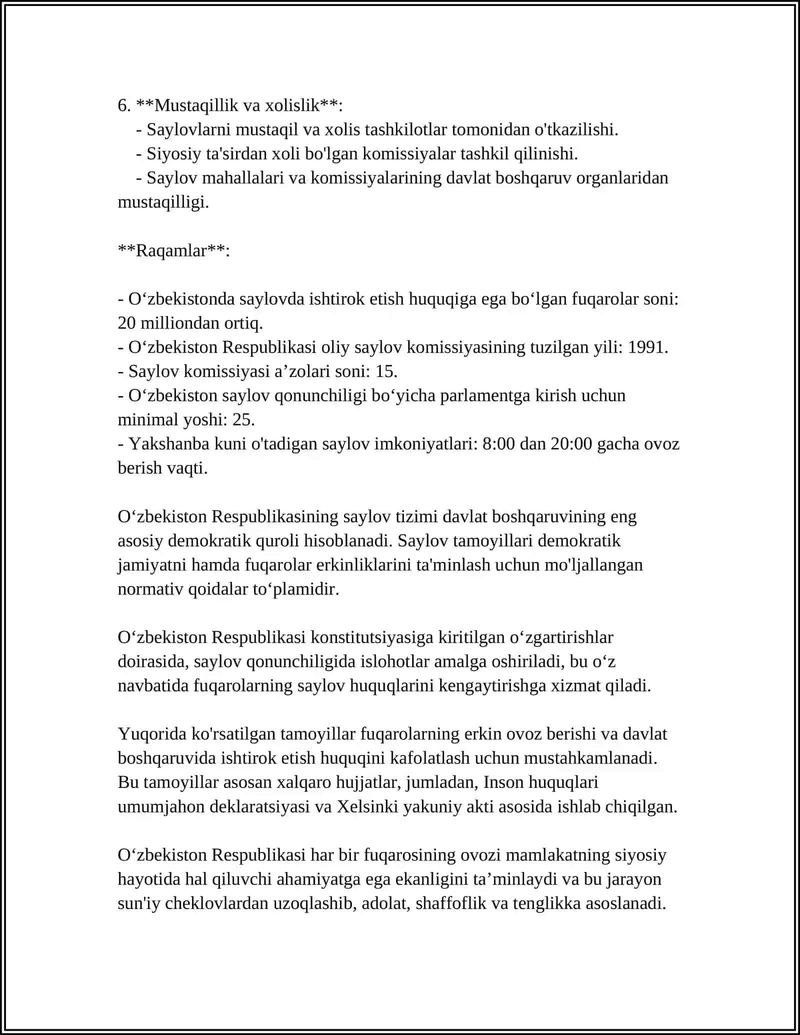 O‘ZBEKISTON RESPUBLIKASIDA SAYLOV TIZIMI 4