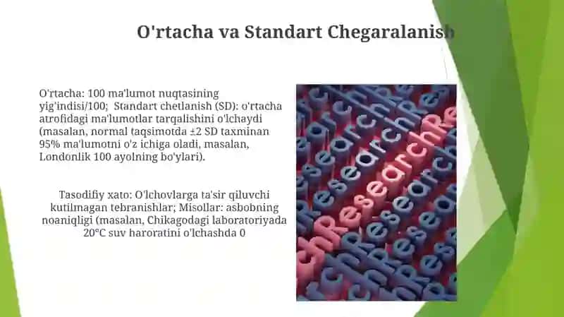 Tasodifiy xatolikning xarakteristikalari 4