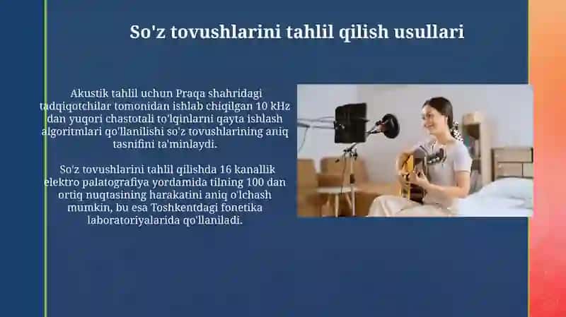 Ovoz tovushlarini modellashtirish 4