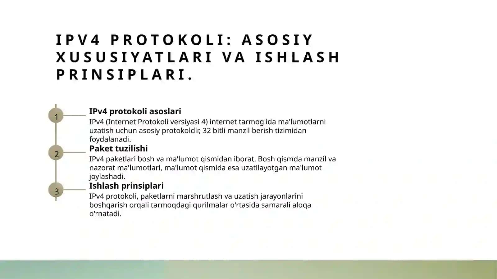 IPv4 va IPv6 protokollari va ularning paket strukturalari 4