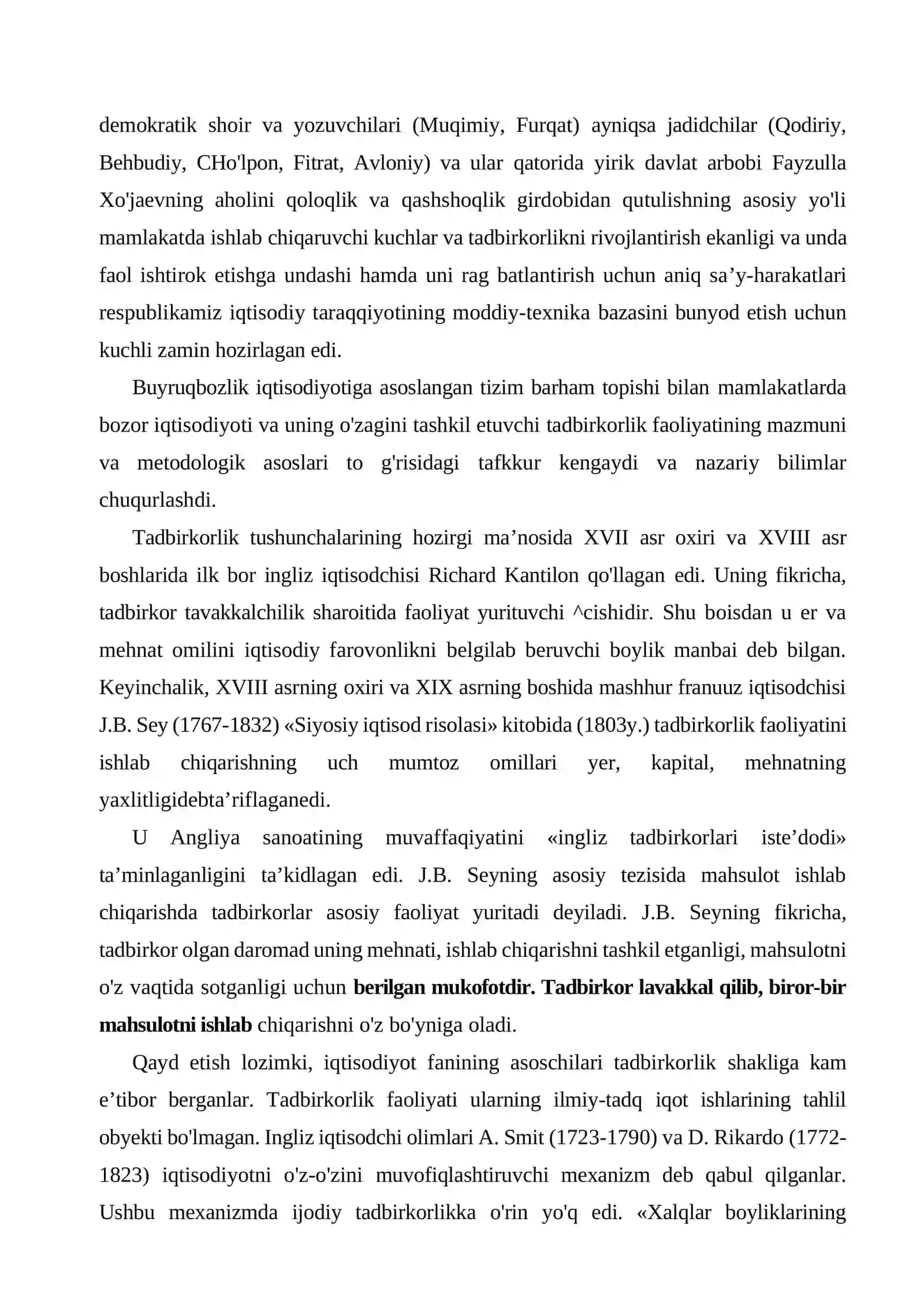Kichik biznes va tadbirkorlikning mohiyati va mazmuni 4