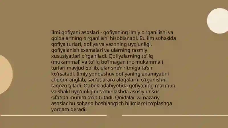Ilmi qofiya 4