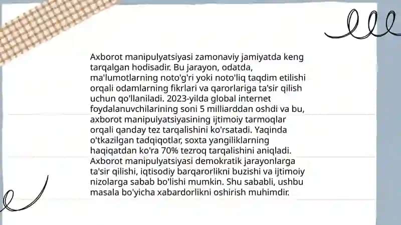 Shaxsga yonaltirilgan axborot psixologik.diniy va madaniy tahdidlar 4