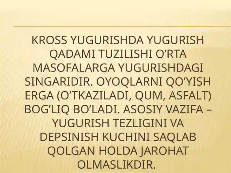 KROSS YUGURISH TEXNIKASI 4