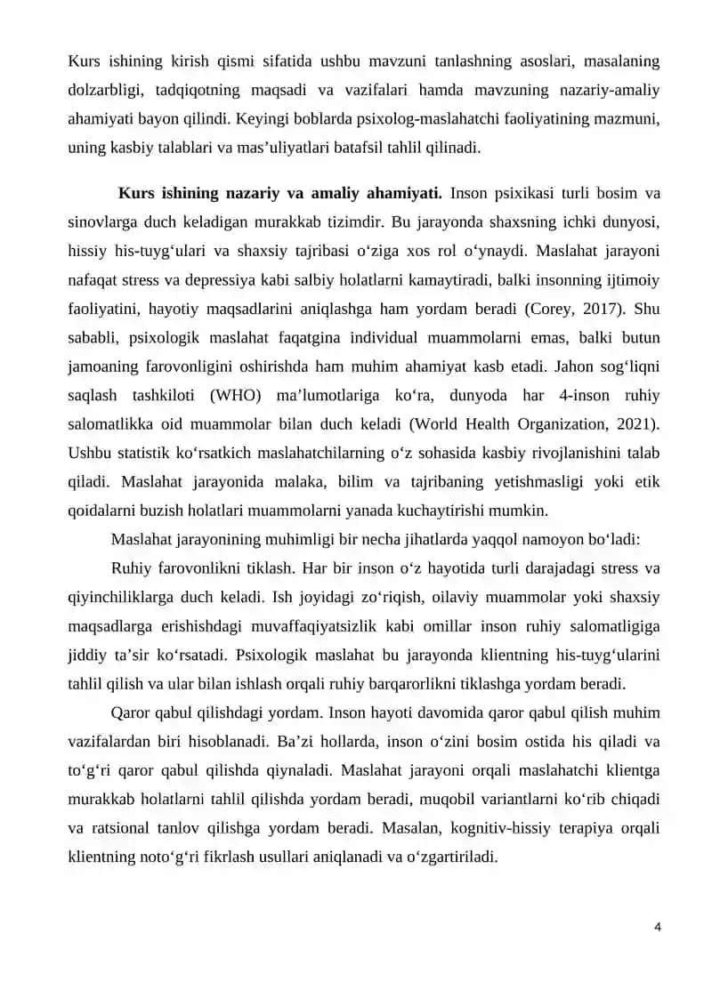 Psixolog-maslahatchi va uning ishiga qo'yiladigan talablar 4