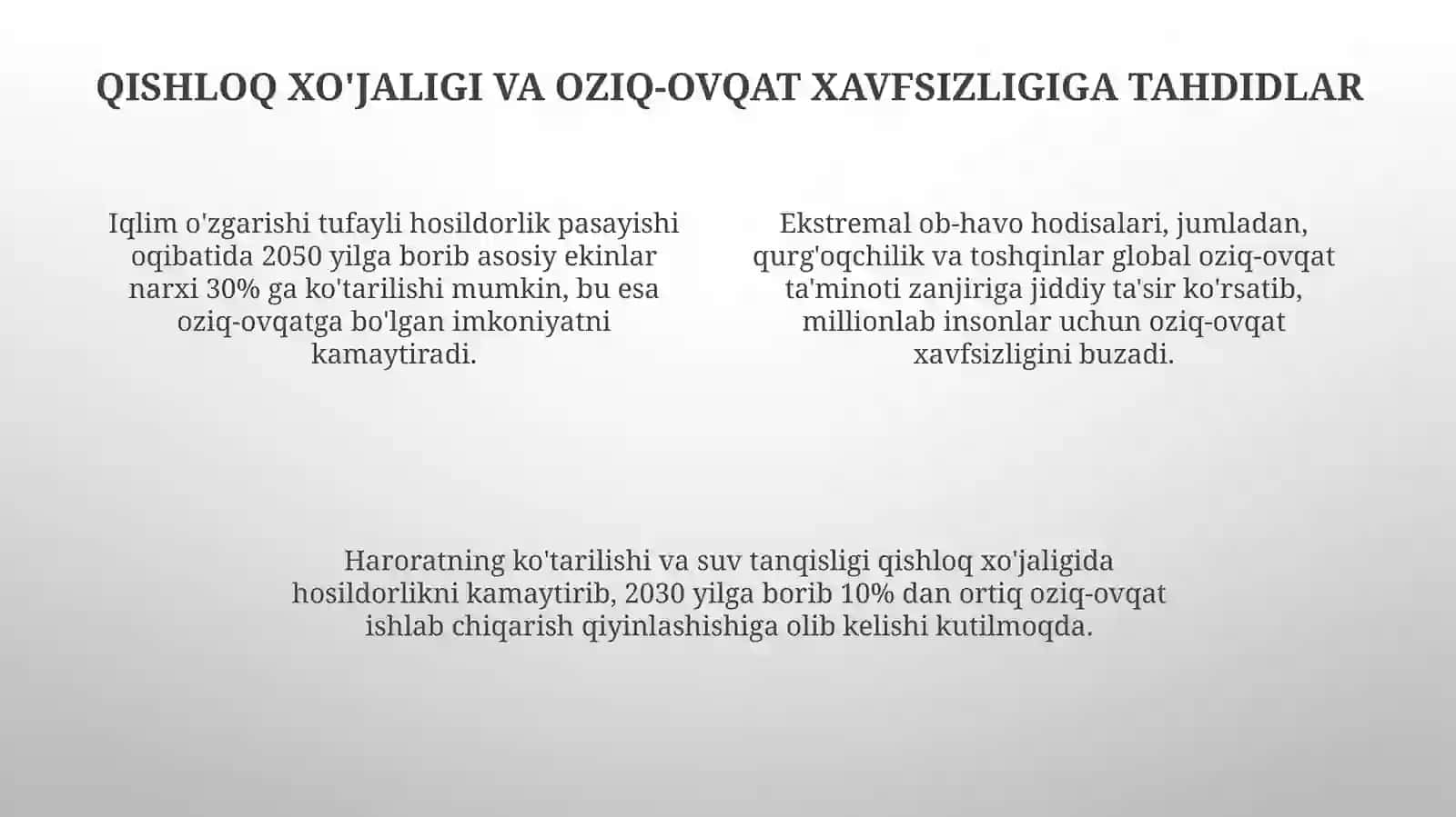 Iqlim o'zgarishi va global iqtisodiy xavfsizlik 4