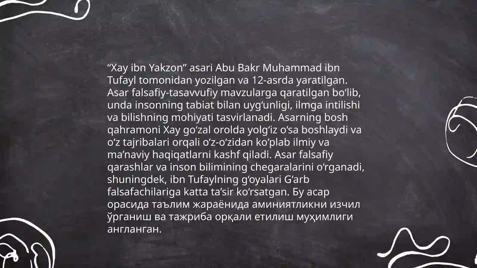 Ibn Tufayl va Ibn Sinoning “Xay ibn Yakzon o’g’li” risolasini qiyosiy tahlil 4