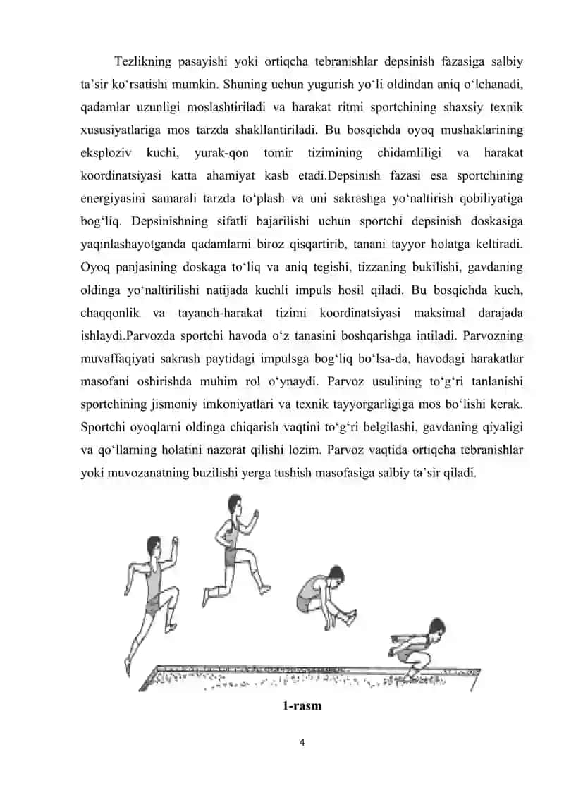 Yengil atletika: Yugurib kelib uzunlikka sakrash texnikasi 4