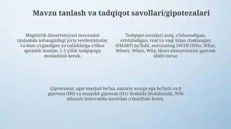 Magistrlik dissertatsiyasiga qo‘yiladian talablar 4