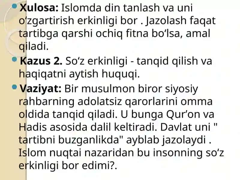 Islomda inson huquqlari va erkinliklar ta'limi 4