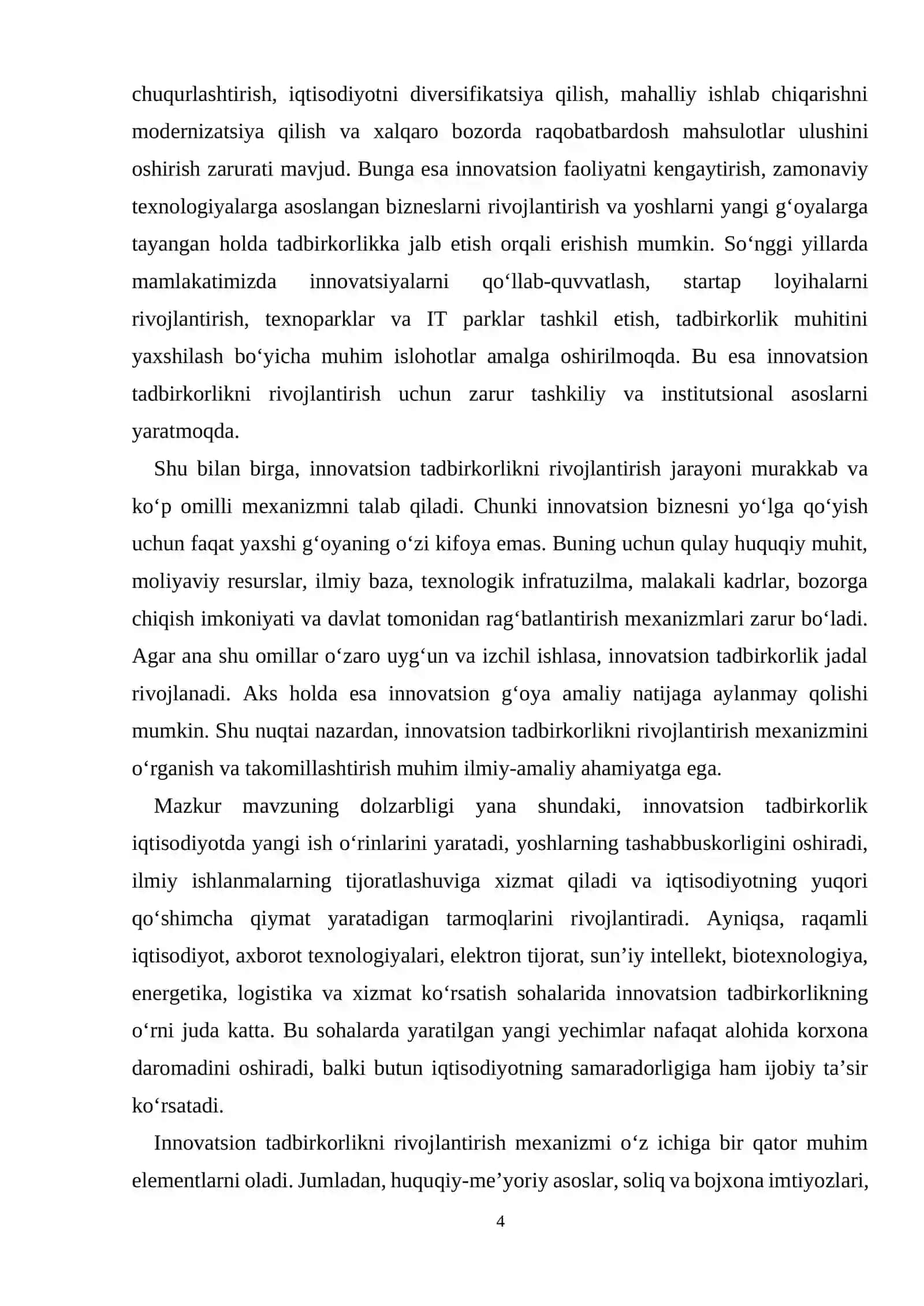 Innavatsion tadbirkorlikni rivojlantirish mexanizmi 4