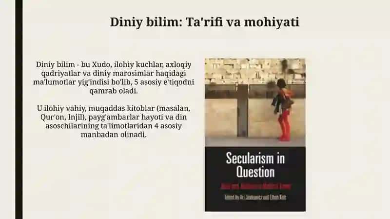 Sekulyar bilim: Ta’rifi va mohiyati 4