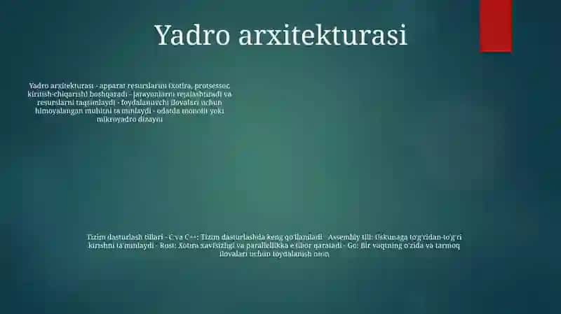 Operatsion tizimlar 4