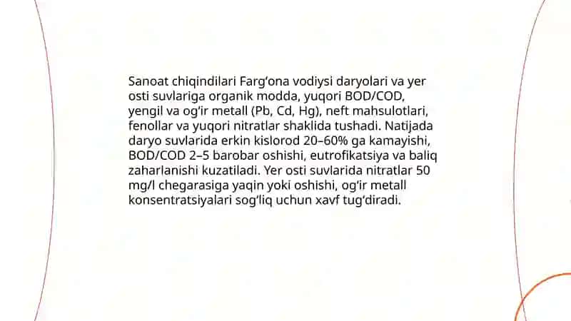 Fargʻona viloyatidagi sanoat korxonalarining ekologiyaga ta'siri 4