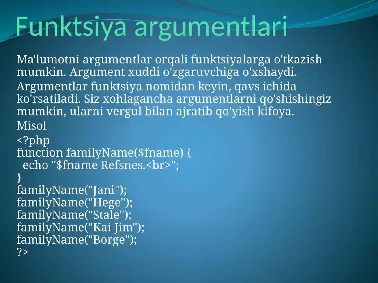 PHPfunktsiyalari 4
