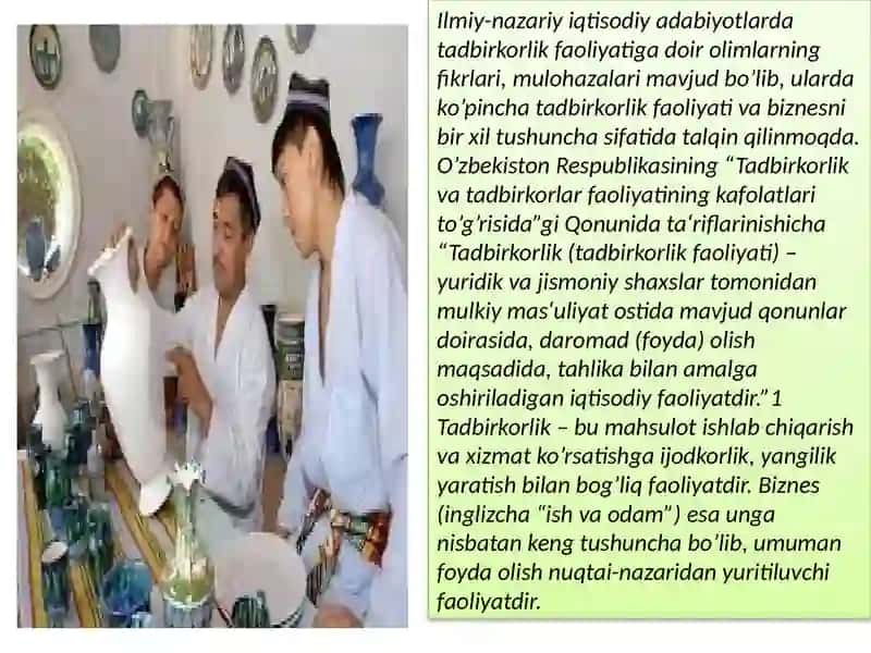 Tadbirkorlikning tashkiliy-Huquqiy asoslari 4
