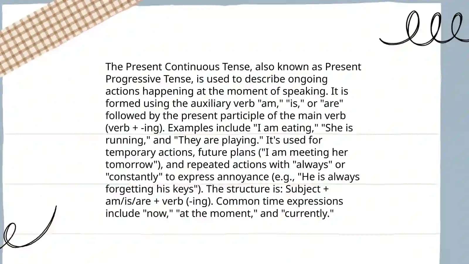 Present tenses 4