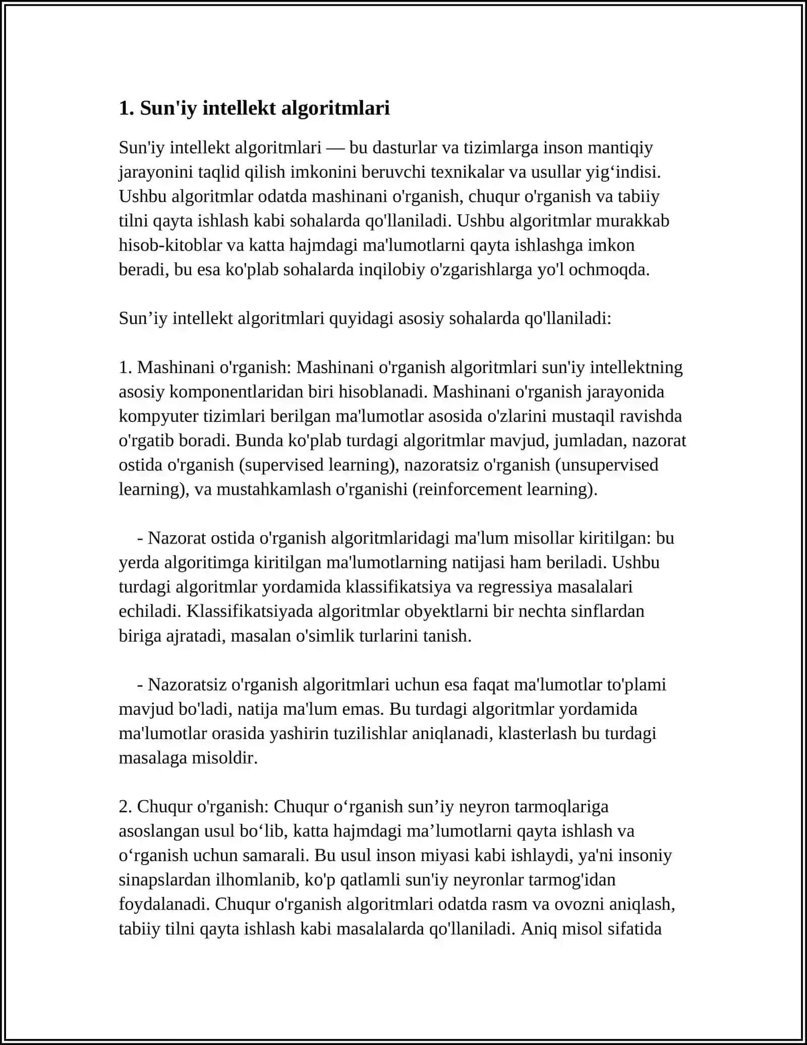 SUNIY INTELEKT FANIDAN HOLATLAR FAZOSIDA MASALALAR ISHLASH 4
