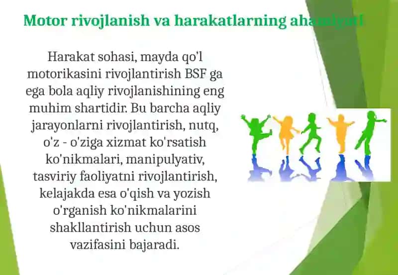 Tayanch-harakat apparati buzilgan bolalar bilan olib boriladigan korreksion ishlar tizimi 4