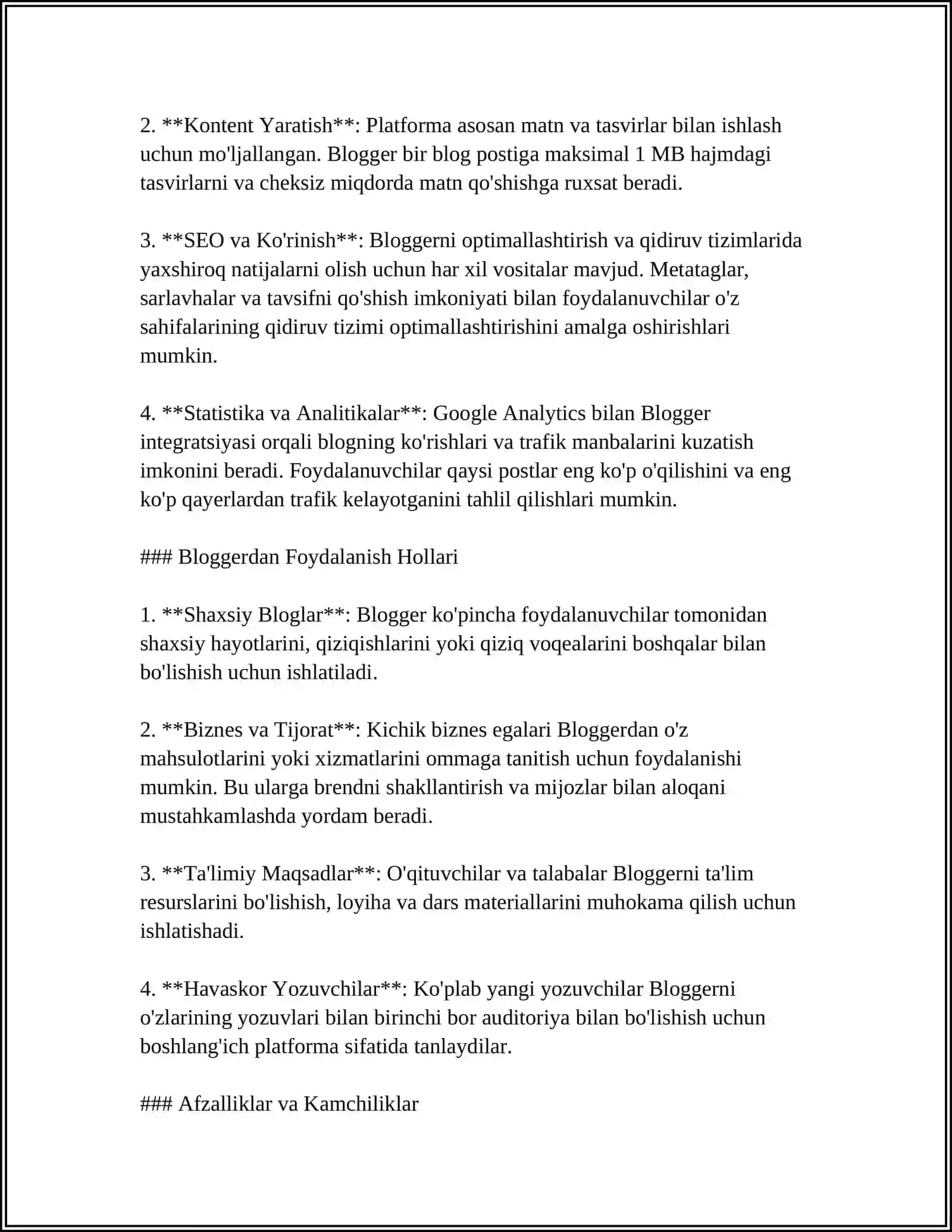 GOOGLE BLOGGER-DA BLOKLARGA KIRISH 4