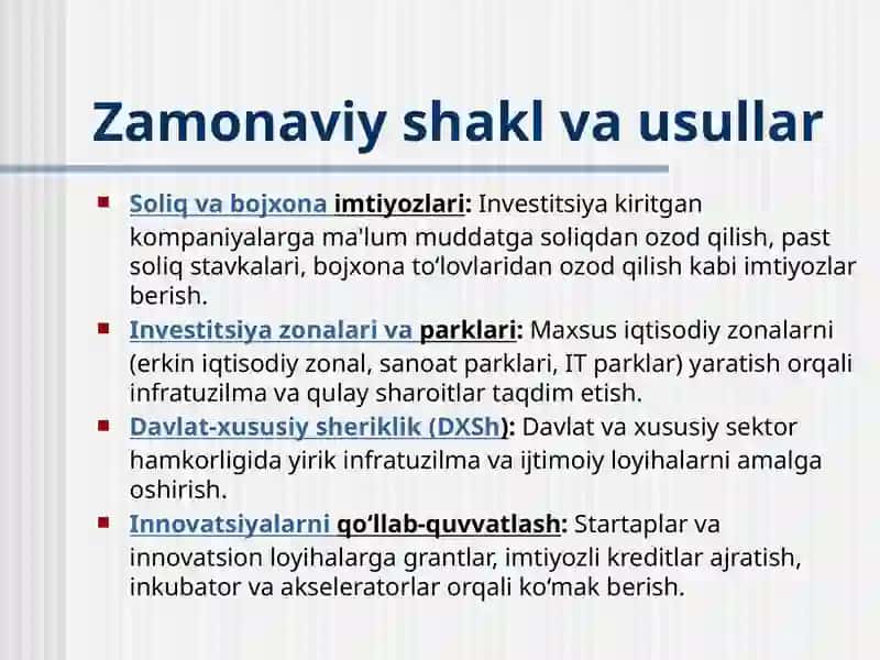 Xorijiy investitsiyalar huquqiy holatining o`ziga xos xususiyatlari 4